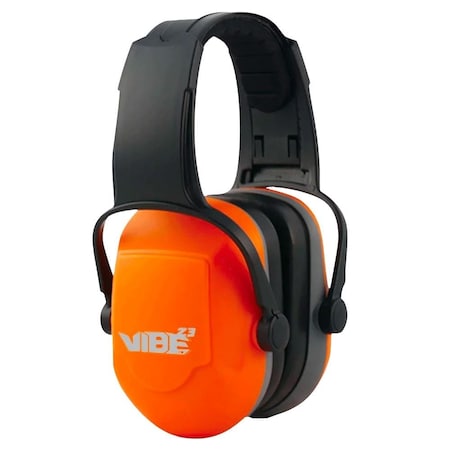 Jackson Safety H70 Vibe Over-the-Head Ear Muffs, 23 dB NRR, Passive, Electrically Insulated, Orange 20773